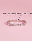 Personalized Full Pavé Ashes Ring for Lasting Memories