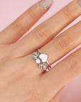 Whispering Heartleaf: Love in Solid Gold Breastmilk Rings