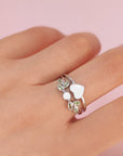 Whispering Heartleaf: Love in Solid Gold Breastmilk Rings