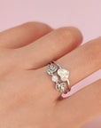Handcrafted Whispering Heartleaf Ashes Ring Set
