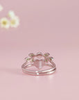 Handcrafted Whispering Heartleaf Ashes Ring Set