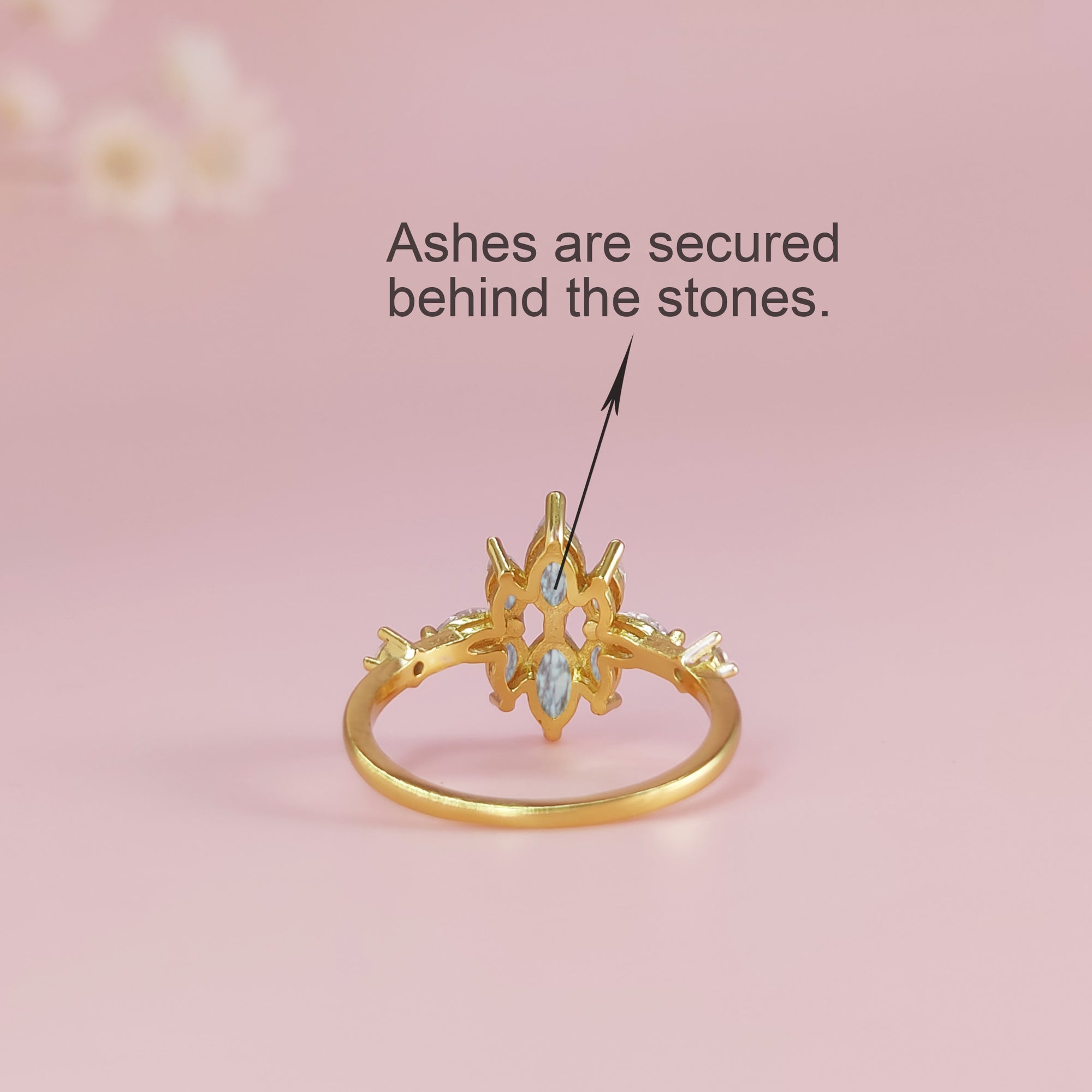 Handcrafted Celestia Ashes Ring - A Unique Keepsake