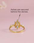 Handcrafted Celestia Ashes Ring - A Unique Keepsake