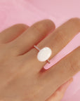 Handcrafted Oval Breastmilk Ring - Unique Keepsake