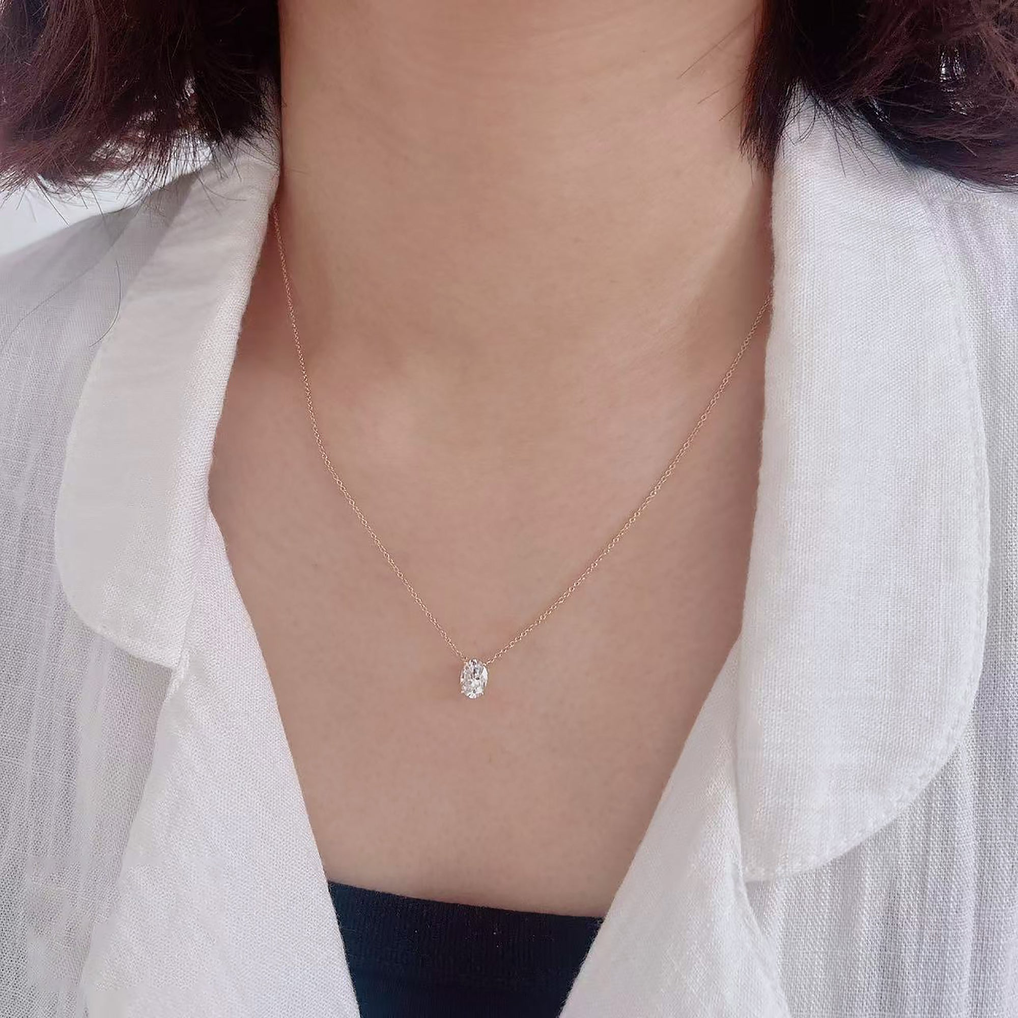 Elegant Moissanite Ashes Necklace for Lasting Memories