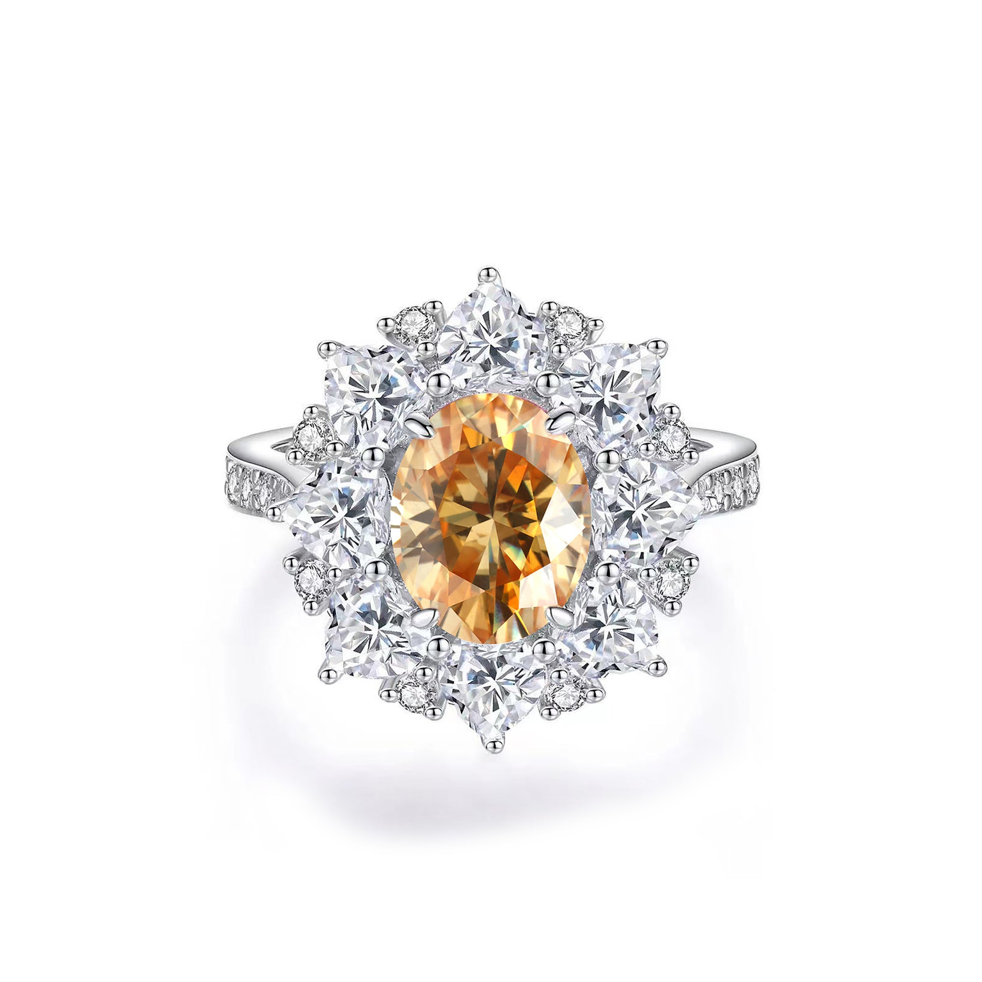 Personalized Oval-Cut Moissanite Ashes Ring