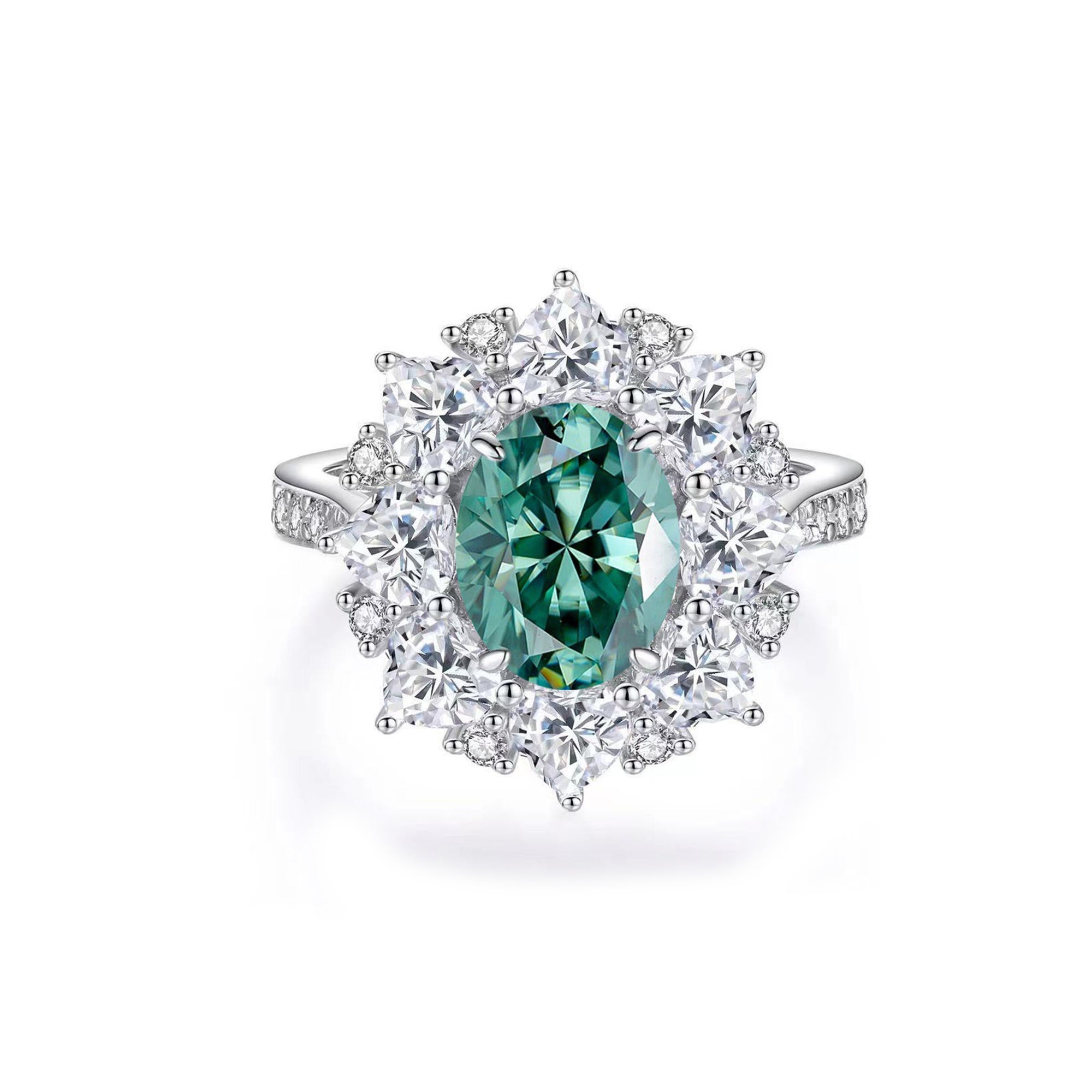 Personalized Oval-Cut Moissanite Ashes Ring