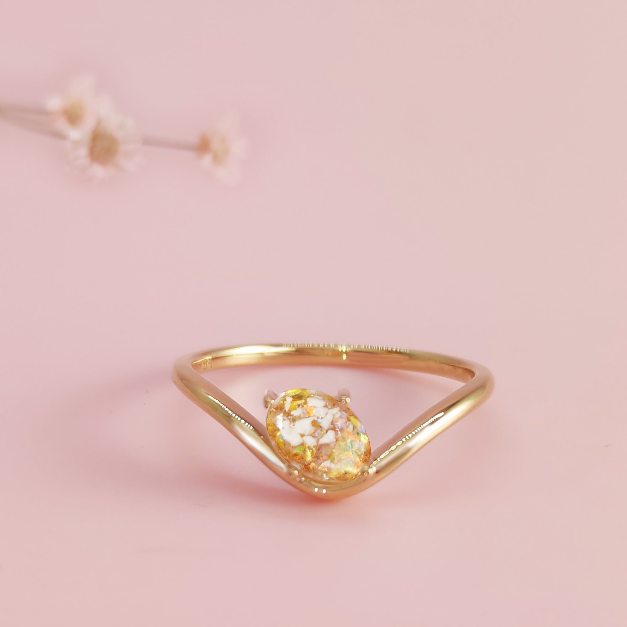 Handcrafted Waves of Grace: Ashes Memorial Ring