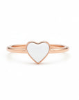 Whispering Heartleaf: Love in Solid Gold Breastmilk Rings