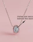 Elegant Moissanite Ashes Necklace for Lasting Memories