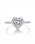 Promise Bloom: Heart Shape Moissanite Ashes Ring