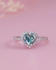 Promise Bloom: Heart Shape Moissanite Ashes Ring