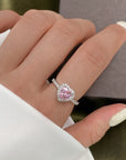 Promise Bloom: Heart Shape Moissanite Ashes Ring