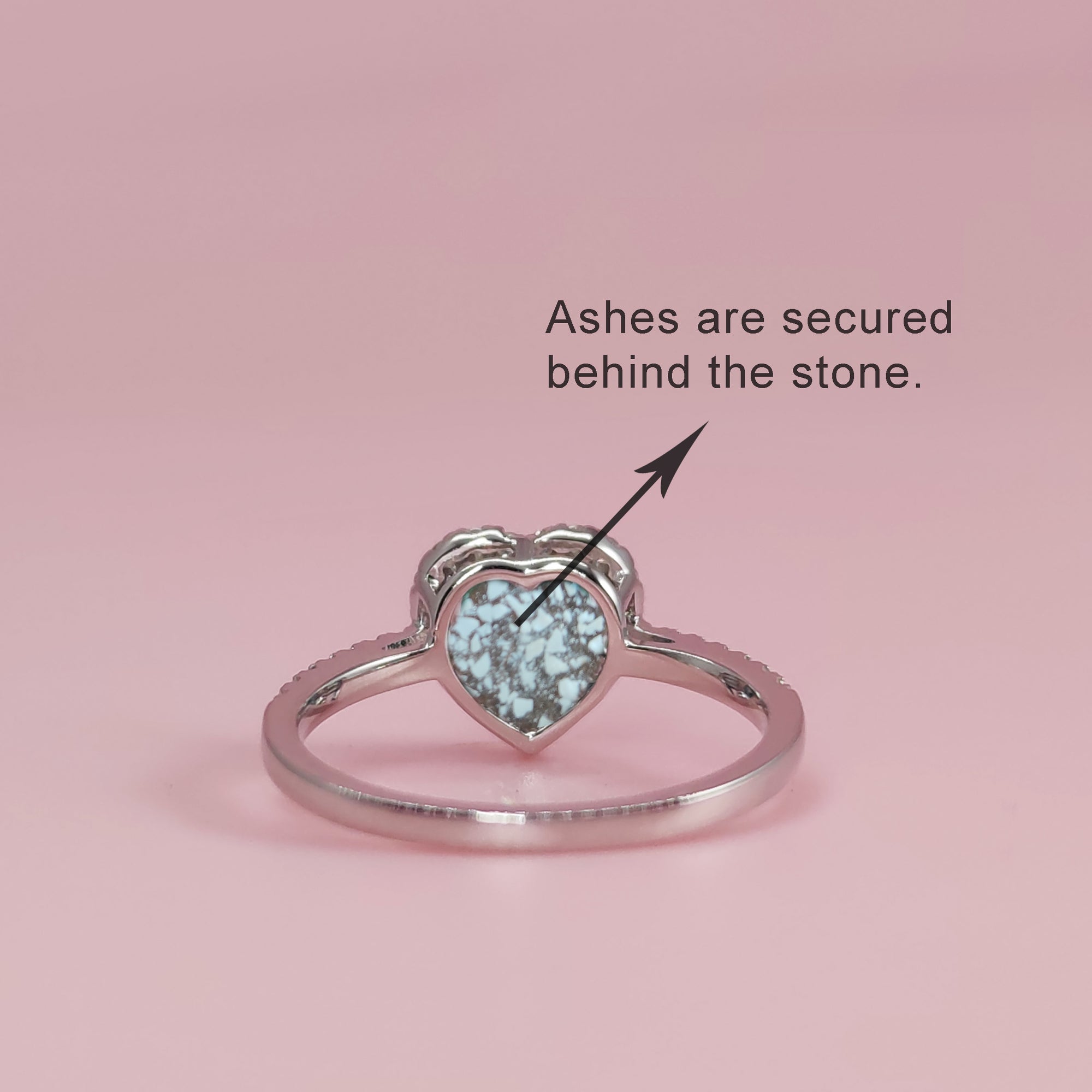 Promise Bloom: Herzförmiger Moissanit-Aschering