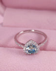 Promise Bloom: Heart Shape Moissanite Ashes Ring