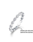 Lace of Legacy : Full Band Birthstone Stackable Moissanite Ashes Ring