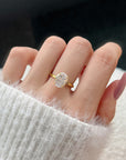 Eclipse: Oval Cut Moissanite Ashes Ring