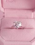 Heart Flutter: Heart Shape Moissanite Ashes Ring