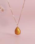 Glisten Drop: Teardrop Ashes Gold Necklace