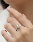 Celestial Spark: Round Cut Moissanite Ashes Ring