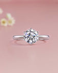 Celestial Spark: Round Cut Moissanite Ashes Ring