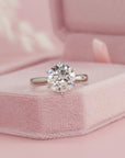Celestial Spark: Round Cut Moissanite Ashes Ring