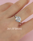 Celestial Spark: Round Cut Moissanite Ashes Ring