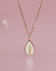 Classic Teardrop Hair/Fur Gold Necklace