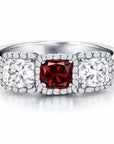Forever Flame: Cushion Cut Moissanite Ashes Ring