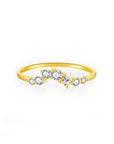 Fountain Spark: Round Cut Moissanite Ashes Ring