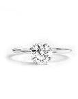 Fountain Spark: Round Cut Moissanite Ashes Ring Set