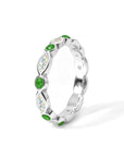 Amour Sans Fin : Bague Éternité aux Cendres et Pierres de Naissance