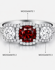 Forever Flame: Cushion Cut Moissanite Ashes Ring