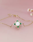 Memorial Breast Milk Bracelet with Birthstone Accents