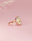 Teardrop Love Ring: Eternal Petals in Gold