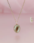 Heartfelt Gift: Oval Hair & Fur Gold Necklace