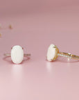 Handcrafted Oval Breastmilk Ring - Unique Keepsake