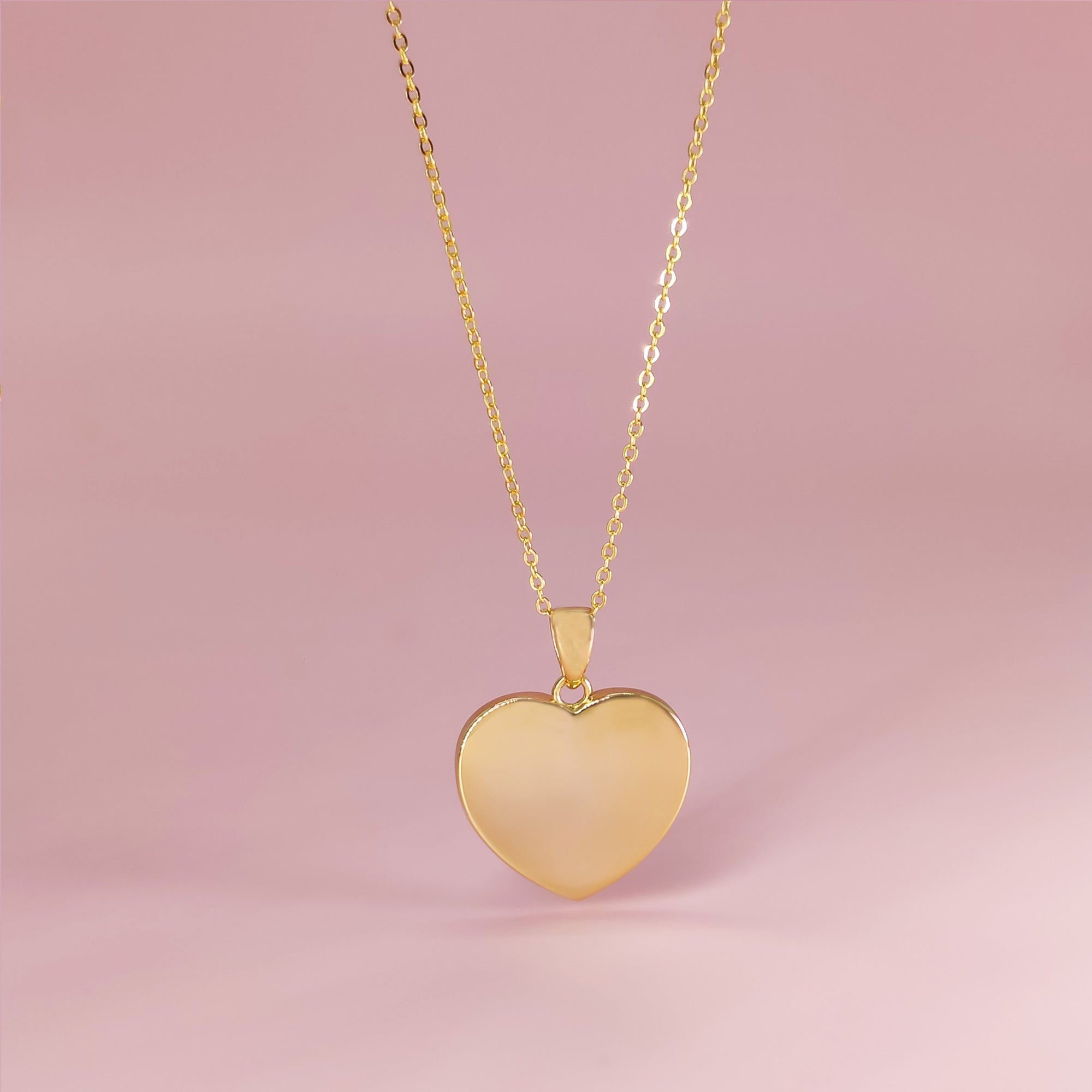Heartfelt Gold Necklace: Love in Every Drop