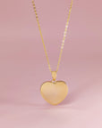 Heartfelt Gold Necklace: Love in Every Drop
