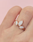 Cherished Love: Solid Gold Clover Breastmilk Ring