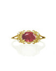 Memorial Dried Flower Halo Gold Ring for Remembrance