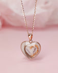 Heartfelt Gold Necklace: Love in Every Drop