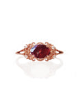 Memorial Dried Flower Halo Gold Ring for Remembrance