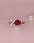Memorial Dried Flower Halo Gold Ring for Remembrance