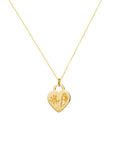 Handcrafted Solid Gold Footprint Heart Necklace