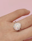 Handcrafted Lumina Essence Ashes Ring in Rose Gold