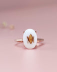 Handcrafted Oval Breastmilk Ring - Unique Keepsake