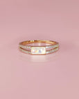 Radiant Bar Ashes Ring for Lasting Memories