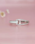 Personalized Infinity Breast Milk Ring with Diamond Accents
