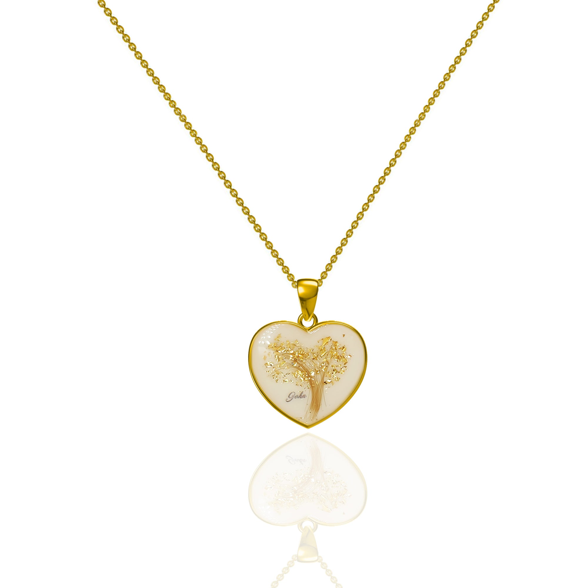 Heartfelt Gold Necklace: Love in Every Drop